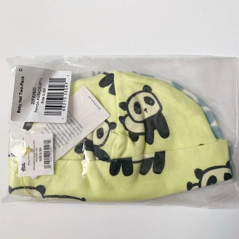 NWT Tea Collection Baby hats set 0-3 months